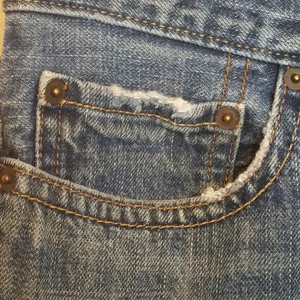 Vintage Y2K Hollister 100% Cotton Skinny Button Fly Denim Jeans Size 29x30